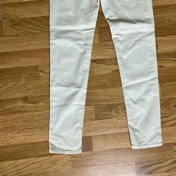 Ralph Lauren Womens Denim Jeans Skinny Curvy Mid Rise Super Stretch Cream Size 0 - Picture 14 of 15